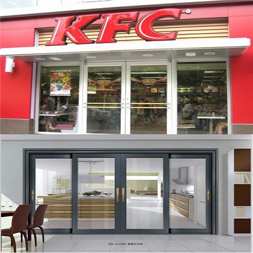 地彈門(mén)案例,玻璃推拉門(mén)案例
