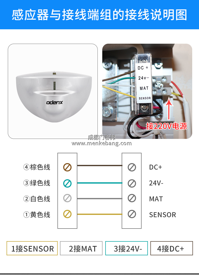 自動(dòng)門感應(yīng)器接線說(shuō)明書(shū)